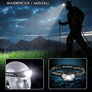 Lampe frontale LED 9 diodes, rechargeable USB, détecteur de mouvement – photo 6/15
