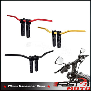 Guidon moto club style 28mm en aluminium usiné - vue 2