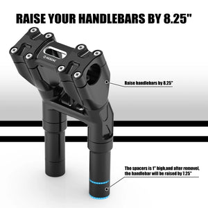 Rehausseur de Guidon Kickback pour Guidon 1-1/8" - Harley Street Glide, Road King, Electra Glide, Tri Glide – photo 4/9