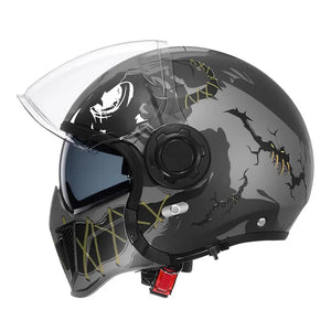 Casque moto modulable style rétro - vue de trois quarts - vue 2