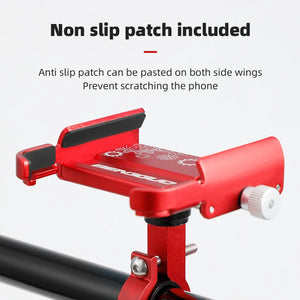 Support téléphone moto/vélo rotatif 360° pour smartphones 4,7 à 7 pouces – fixation guidon aluminium - vue 4