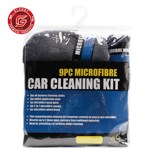 Kit de 9 Accessoires de Nettoyage Auto/Moto (Gants, Lingettes, Éponges, Brosses) – photo 7/7