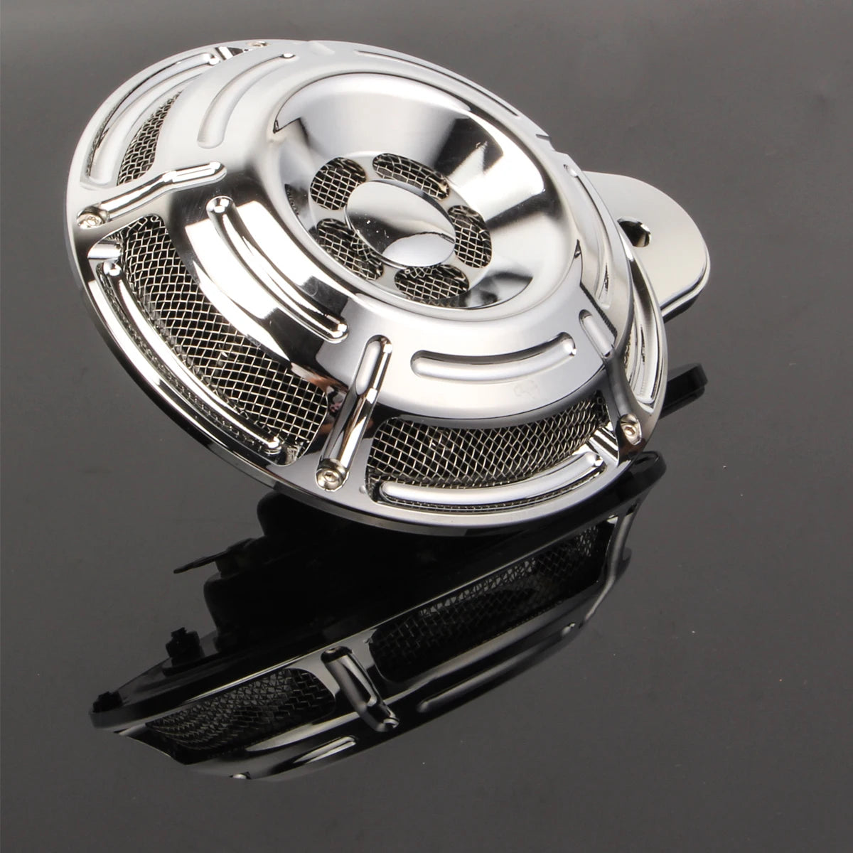 Klaxon 110 dB avec cache aluminium pour Harley Big Twin - vue 2