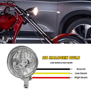 Phare moto visor 4,5 pouces à ampoule H4 ou LED pour chopper et bobber - vue 4