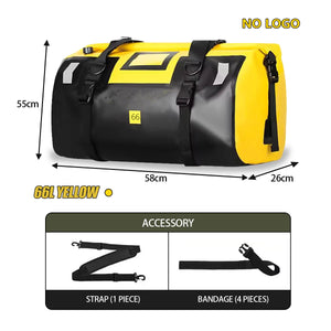 Sac de selle arrière noir étanche pour moto - vue 20