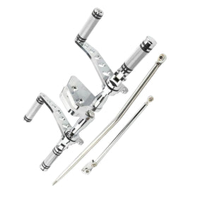 Kit commandes avancées, repose-pieds et pédales en aluminium pour Harley-Davidson Dyna Street Bob, Low Rider, Super Glide – photo 5/8