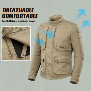 Blouson moto homme noir avec protections - vue 4