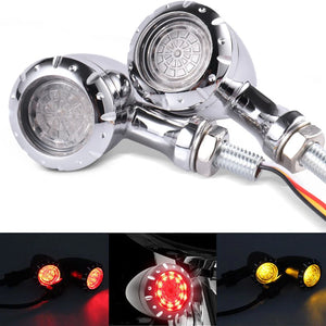 Clignotant LED chromé embout bullet pour moto chopper et cruiser - vue 8