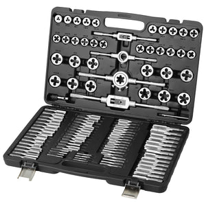 Coffret de tarauds et filières 40/60/80/110-116 pièces, filetage métrique et SAE – photo 1/12