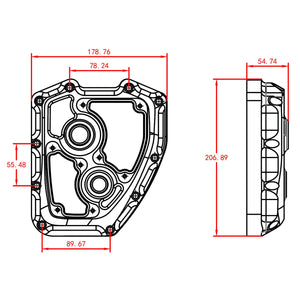 Carter de came transparent aluminium pour Harley Twin Cam - vue 6