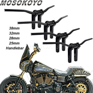 Risers pullback et guidon pour Harley Dyna Sportster Softail - vue 1