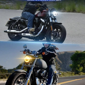 Phare LED rond 5,75 pouces pour Harley-Davidson Dyna, Softail, Sportster - vue 5