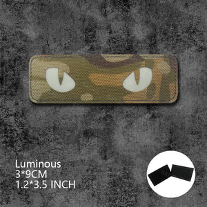 Écusson tactique phosphorescent yeux de chat - vue 50