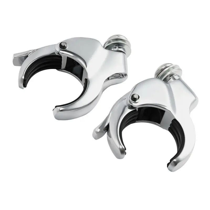Pinces chromées de fixation de pare-brise pour Harley-Davidson V-Rod - vue 2