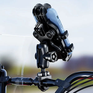 Support téléphone moto anti-vibration – fixation guidon ou rétroviseur pour navigation GPS - vue 2