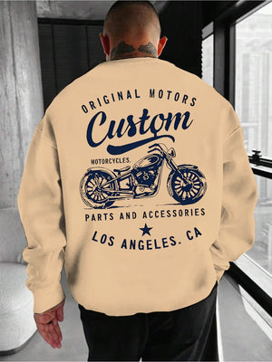 Sweatshirt oversize imprimé moto vintage - vue 1