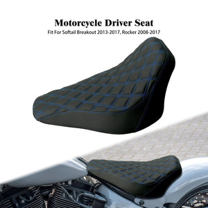 Selle solo conducteur profil bas façon cuir pour Harley-Davidson Softail - vue 8