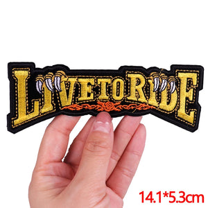 Écusson brodé style biker moto hippie punk - vue 23