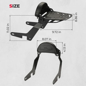 Porte-bagages arrière avec sissy-bar dossier passager pour Harley-Davidson Sport Glide, Low Rider et Sportster 883 - vue 4