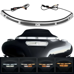 Garniture LED de contour de pare-brise avec feux de jour pour Harley Touring - vue 7