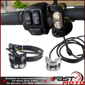 Commutateur de suspension pneumatique pour guidon 25 mm Harley Dyna, Sportster, V-Rod, Touring AERO - vue 1