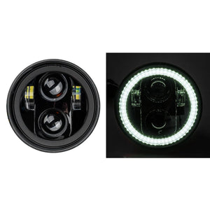 Phare LED style X 5,75 pouces avec feu de jour ambre pour moto rétro Harley Sportster et Scout - vue 18