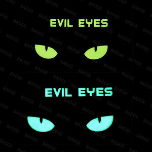 Écusson tactique phosphorescent yeux de chat - vue 3