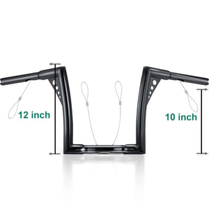 Guidon Ape Hanger 1,25 pouce (10/12/14 pouces de hauteur) - Harley-Davidson Sportster, Softail, Dyna, Road King et Road Glide – photo 8/12