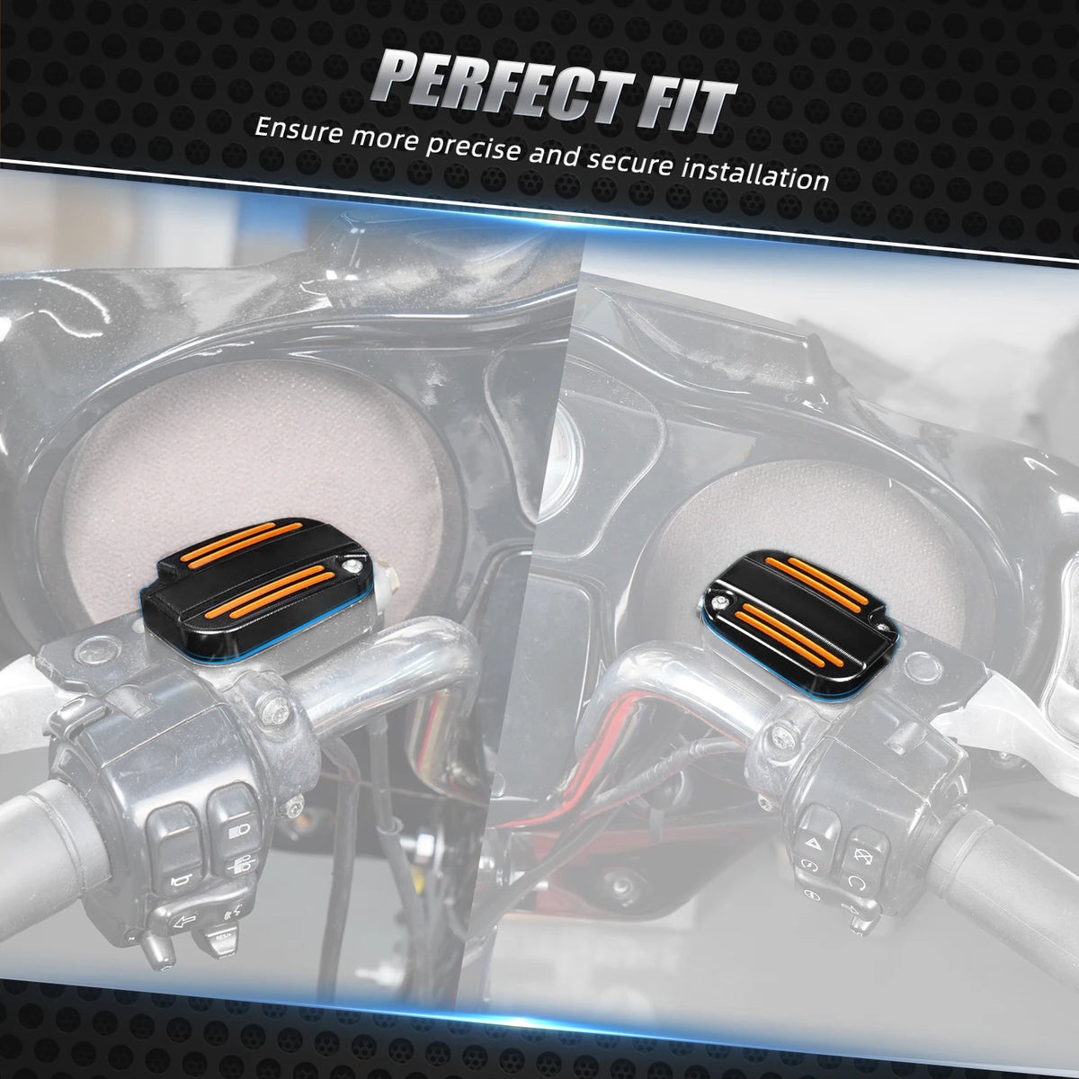Cache de maître-cylindre frein/embrayage pour Harley-Davidson Street Glide, Road Glide (2018-2020)