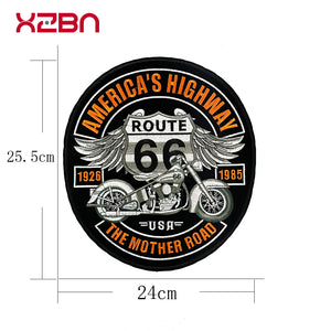 Écusson brodé Route 66 USA grand format à coudre sur blouson - vue 6