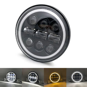 Phare LED noir 5,75 pouces avec feu de jour 40W pour Harley Sportster 883 et XL883 - vue 12