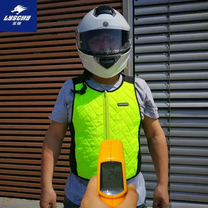 Gilet moto rafraîchissant noir sans manches - vue de face - vue 3