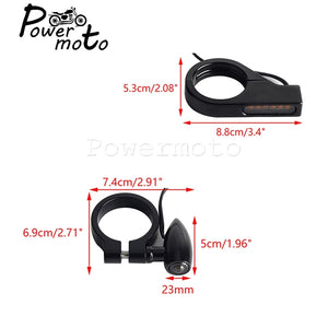 Clignotants LED de fourche 41 mm pour Harley - vue 2
