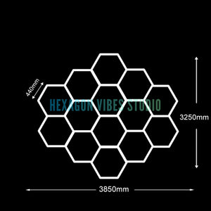 Panneau LED hexagonal nid d'abeille 6500K pour garage, salon de coiffure et atelier – photo 28/36