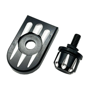 Cache de vis de fixation de selle en aluminium sur une Harley-Davidson - vue 7