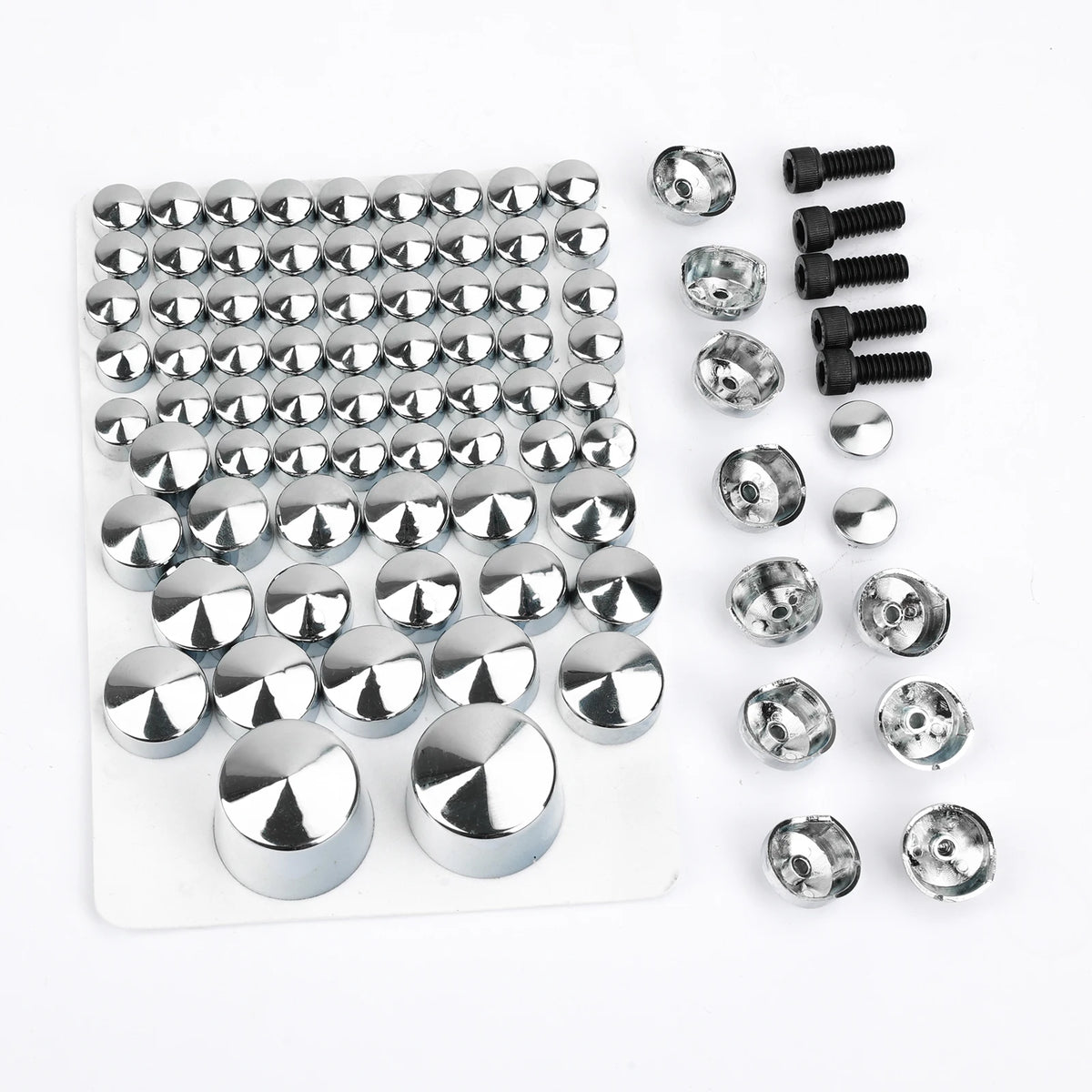 Kit de caches de vis moteur pour Harley Softail Twin Cam - vue 2