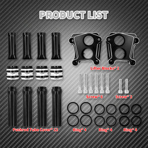 Kit de caches de tiges et blocs de poussoirs pour Harley Twin Cam - vue 4