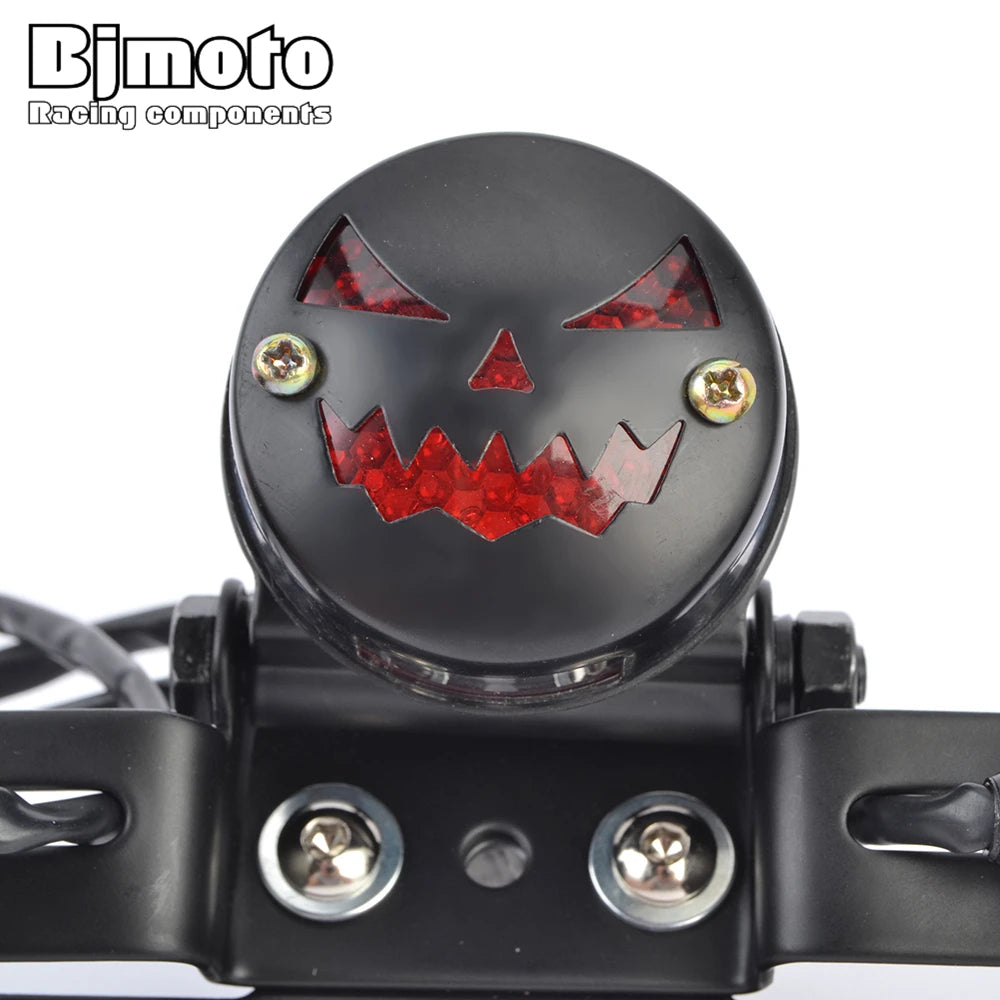 Support de plaque avec feu arrière et clignotants pour Harley bobber custom - vue 2