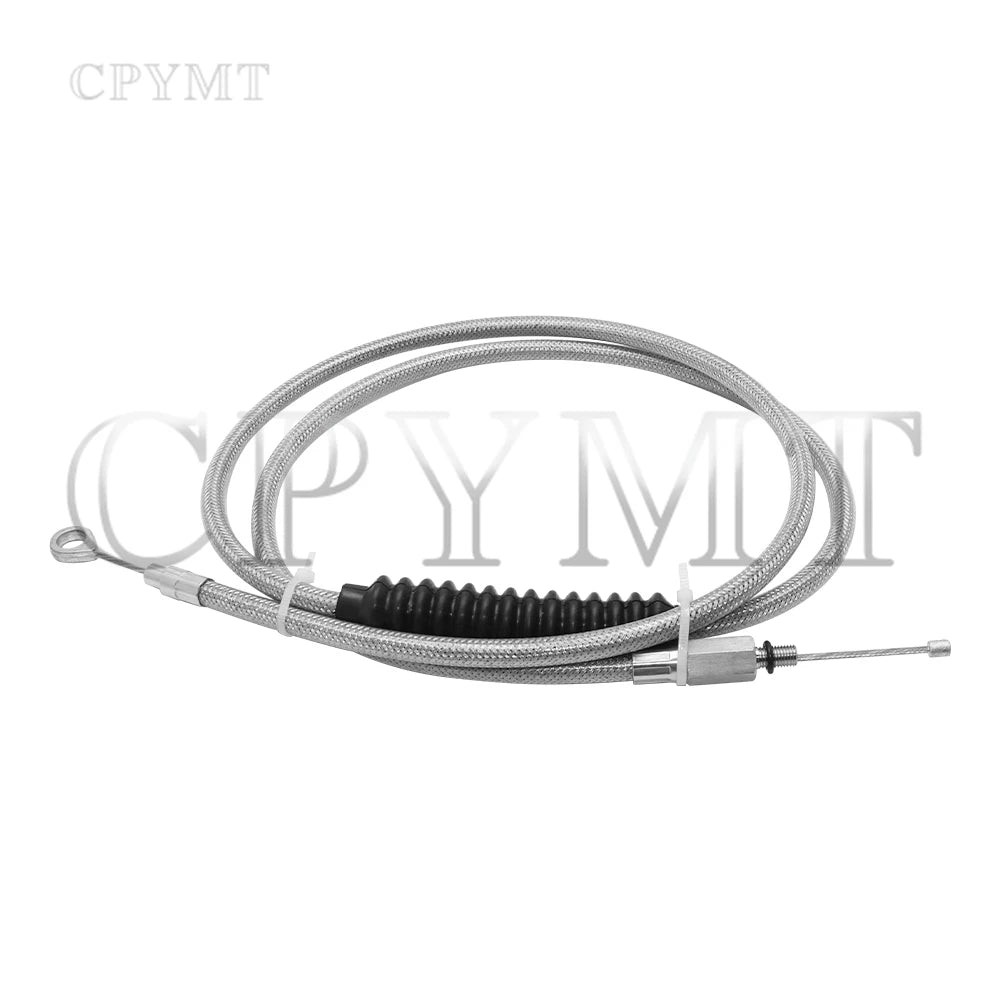 Câble d'embrayage moto noir/argent pour Harley-Davidson Dyna, Softail, Fat Boy, Road King, Sportster Iron XL883/XL1200