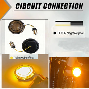 Insert LED de clignotant bullet pour Harley Touring - vue 1