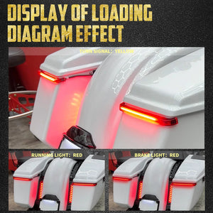 Feux LED de sacoche arrière avec clignotant séquentiel pour Harley-Davidson Touring 2023.5-2025 – photo 2/8