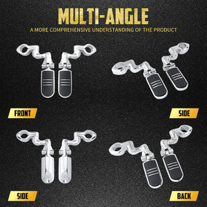 Repose-pieds passager réglables à 360° pour barre de protection - Harley Sportster, Touring, Softail, Dyna et autres marques – photo 2/8