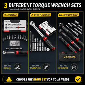 Kit de Clés Dynamométriques Mécaniques Premium 9 Pièces 5-224 N.m - Moto, Vélo & Auto – photo 2/9
