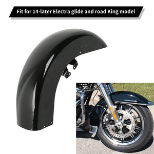 Garde-boue avant en acier noir pour Harley Touring - vue 1