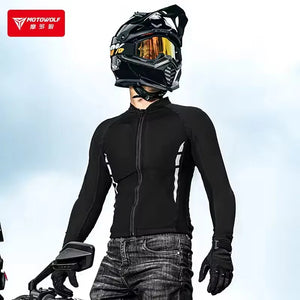 Blouson moto MOTOWOLF respirant avec armure - vue - vue 1