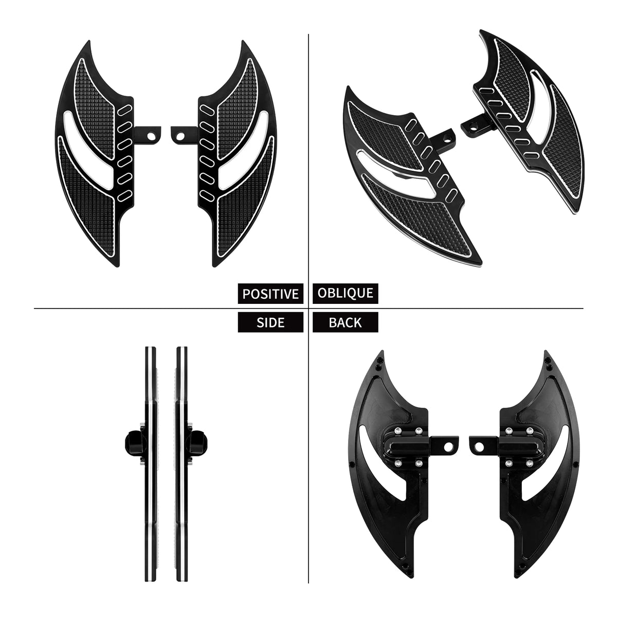 Repose-pieds plancher chromé pour Harley Road Glide - vue 2