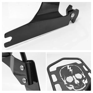 Sissy-bar dossier passager avec porte-bagages en acier noir pour Harley-Davidson Dyna FXDL - vue 5
