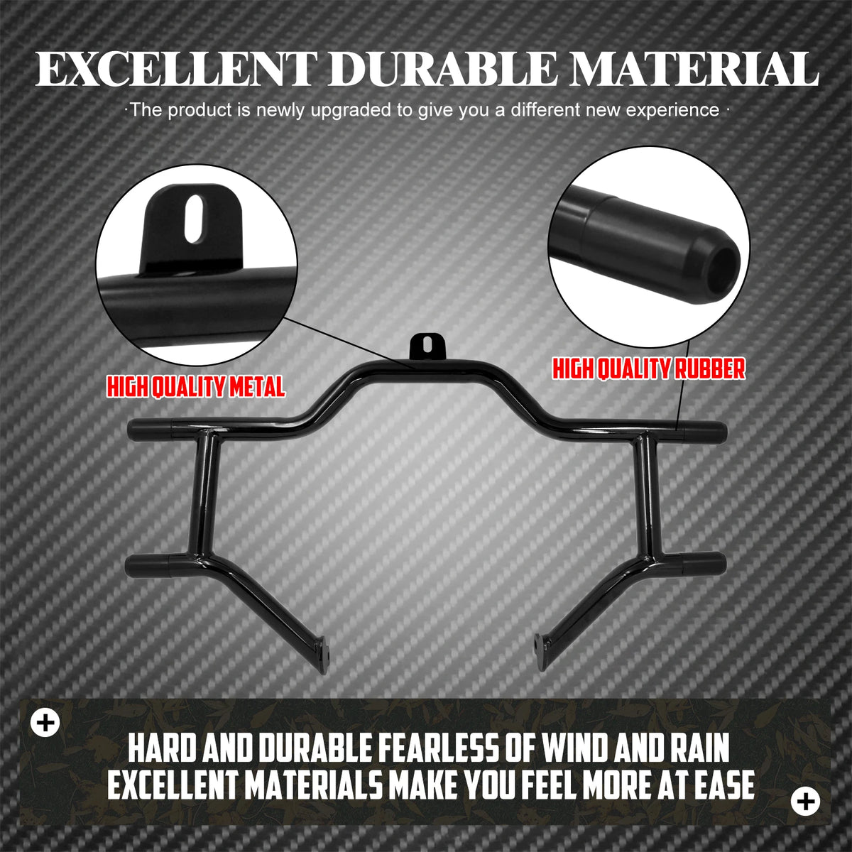 Pare-cylindres avant autoroute en fer noir pour Harley-Davidson Touring 2009-2024