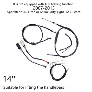 Kit de durite d'embrayage et de frein d'extension 10-18 pouces pour Harley-Davidson Sportster XL883, Iron XL1200, Forty Eight, 72V 2007-2024 – photo 10/20