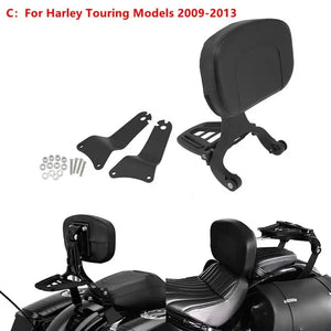 Dossier conducteur/passager réglable (sissy bar) noir/chrome pour Harley-Davidson Softail Breakout, Touring 2009-2017 – photo 18/27